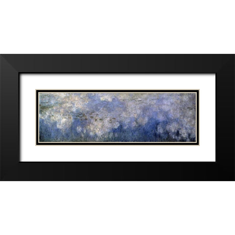 Water Lilies: The Clouds, c. 1914-26 - center panel Black Modern Wood Framed Art Print with Double Matting by Monet, Claude