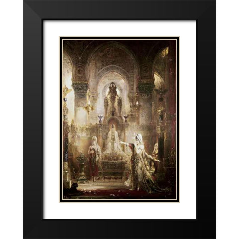 Salome Dancing Before Herod Black Modern Wood Framed Art Print with Double Matting by Moreau, Gustave