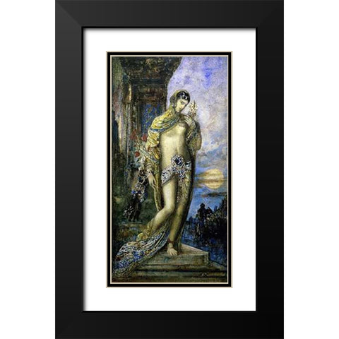 Song of Songs (Le Cantique des Cantiques) Black Modern Wood Framed Art Print with Double Matting by Moreau, Gustave