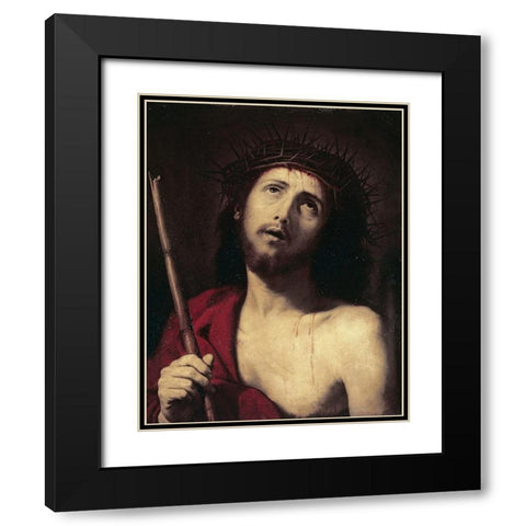 Wretched Black Modern Wood Framed Art Print with Double Matting by Ribera, Jusepe de