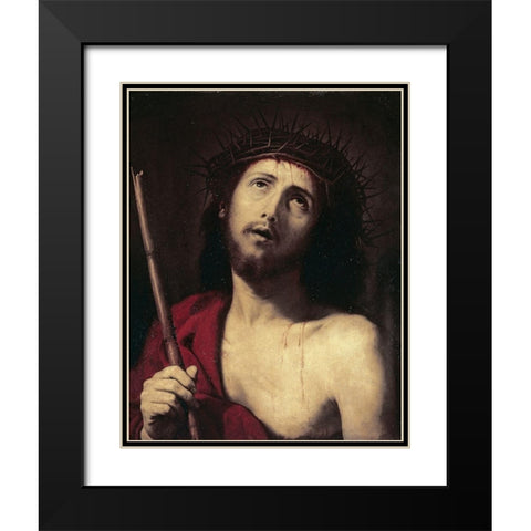 Wretched Black Modern Wood Framed Art Print with Double Matting by Ribera, Jusepe de