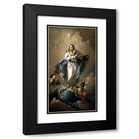 Conception Black Modern Wood Framed Art Print with Double Matting by Tiepolo, Giovanni Battista