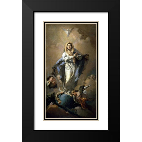 Conception Black Modern Wood Framed Art Print with Double Matting by Tiepolo, Giovanni Battista