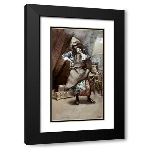 Goldsmith Black Modern Wood Framed Art Print with Double Matting by Tissot, James