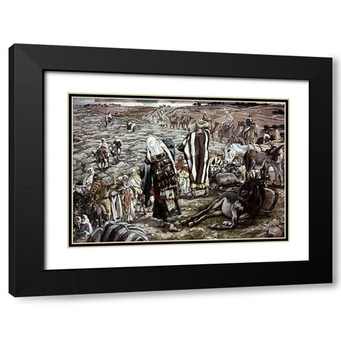 Jesus Lost Black Modern Wood Framed Art Print with Double Matting by Tissot, James