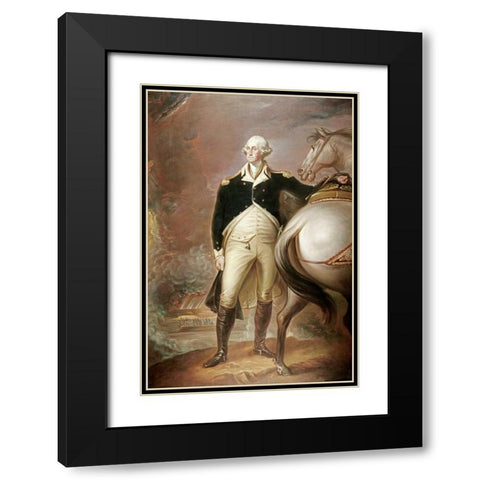 George Washington Black Modern Wood Framed Art Print with Double Matting by Unknown