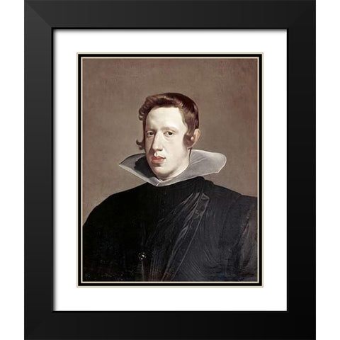 Prince Philip Iv Black Modern Wood Framed Art Print with Double Matting by Velazquez, Diego