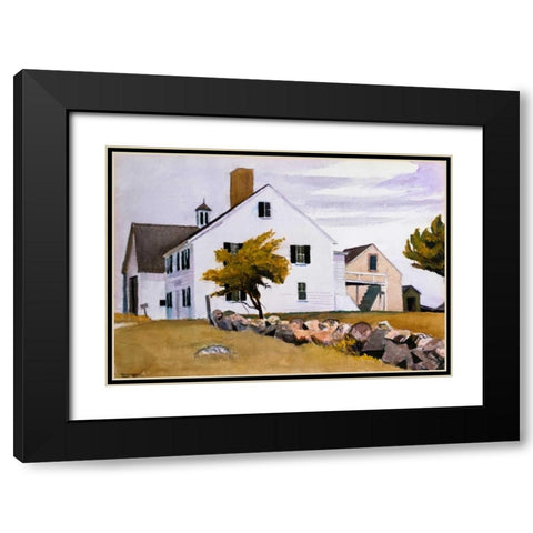 House at Essex, Massachusetts Black Modern Wood Framed Art Print with Double Matting by Hopper, Edward