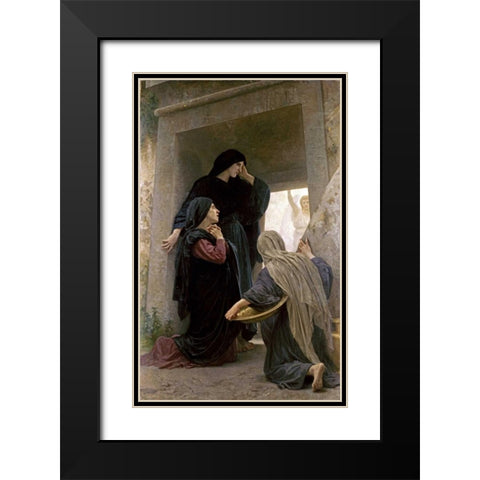 The Three Marys at the Tomb Black Modern Wood Framed Art Print with Double Matting by Bouguereau, William-Adolphe