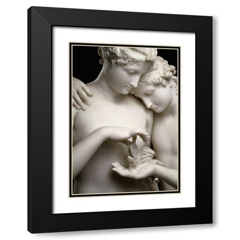 Cupid and Psyche - Detail Black Modern Wood Framed Art Print with Double Matting by Canova, Antonio