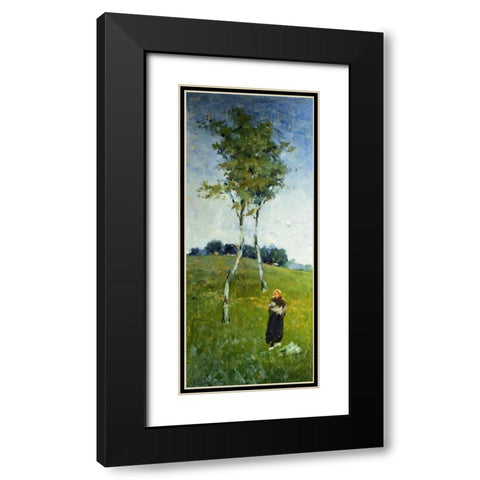 Under a French Sky Black Modern Wood Framed Art Print with Double Matting by Chase, William Merritt