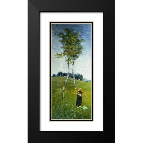 Under a French Sky Black Modern Wood Framed Art Print with Double Matting by Chase, William Merritt