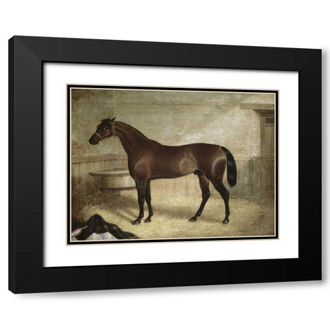 The Winner Black Modern Wood Framed Art Print with Double Matting by Herring, John Frederick