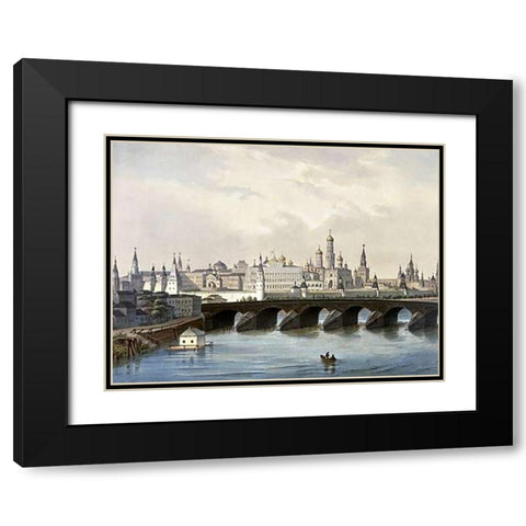 Kremlin (From Moscow and the Suburbs) Black Modern Wood Framed Art Print with Double Matting by Indeytzev, Dmitry Sergeevich