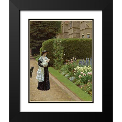 The Lord of the Manor Black Modern Wood Framed Art Print with Double Matting by Leighton, Edmund Blair