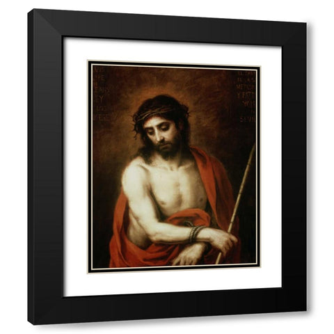 Ecce Homo Bartolom Black Modern Wood Framed Art Print with Double Matting by Murillo, Bartolome Esteban