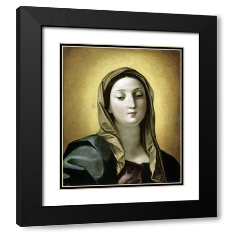 Madonna Black Modern Wood Framed Art Print with Double Matting by Reni, Guido