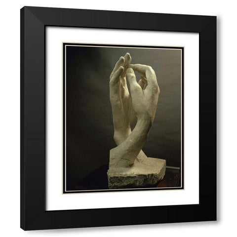 The Cathedral, 1908 Black Modern Wood Framed Art Print with Double Matting by Rodin, Auguste