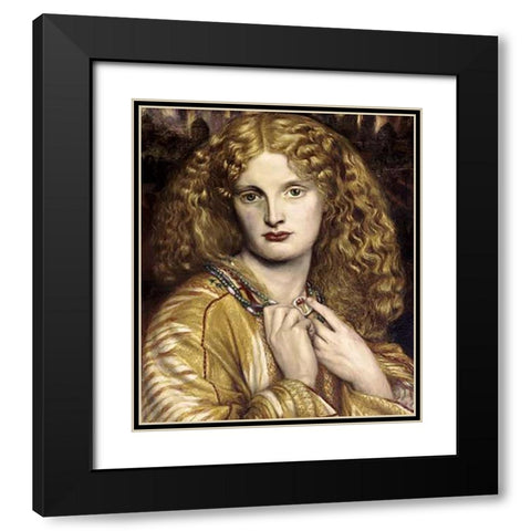 Helen of Troy Black Modern Wood Framed Art Print with Double Matting by Rossetti, Dante Gabriel