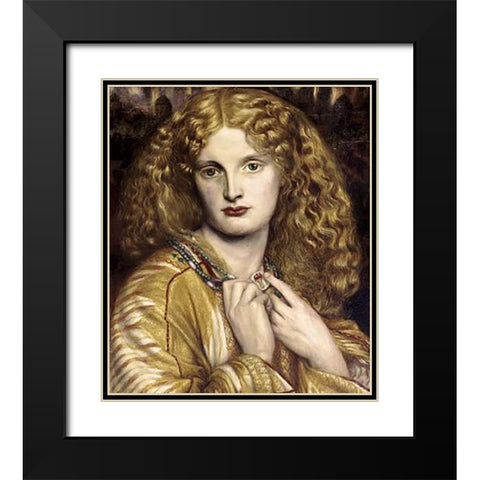 Helen of Troy Black Modern Wood Framed Art Print with Double Matting by Rossetti, Dante Gabriel