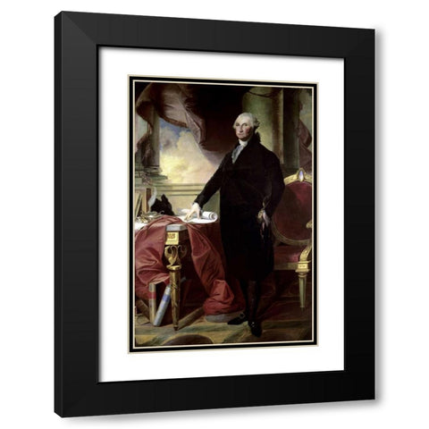 George Washington Black Modern Wood Framed Art Print with Double Matting by Stuart, Gilbert