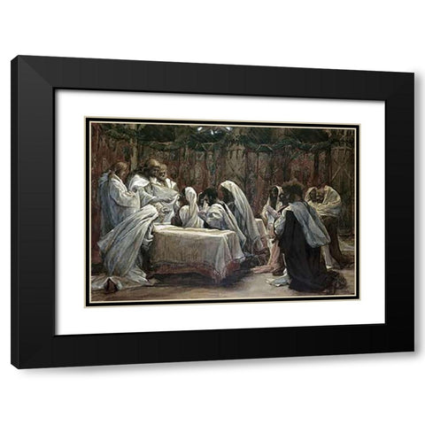 Communion of the AVintagetles Black Modern Wood Framed Art Print with Double Matting by Tissot, James