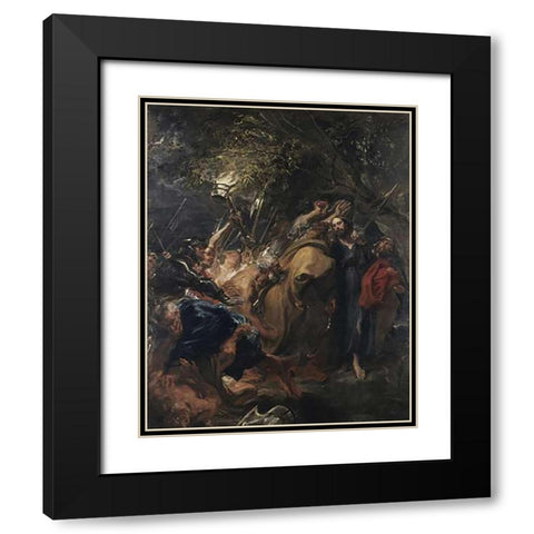 The Betrayal of Museumist Black Modern Wood Framed Art Print with Double Matting by Van Dyck, Anthony