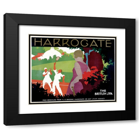 Harrogate Black Modern Wood Framed Art Print with Double Matting by Purvis, Tom