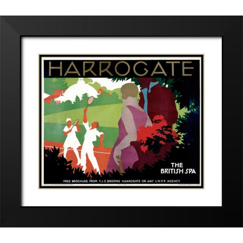 Harrogate Black Modern Wood Framed Art Print with Double Matting by Purvis, Tom