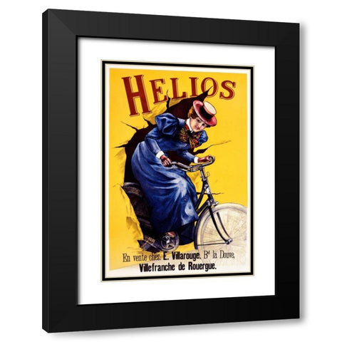 Helios Black Modern Wood Framed Art Print with Double Matting by Unknown
