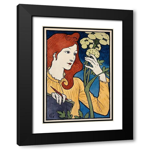 Salon des Cent / ExVintageition E Grasset Black Modern Wood Framed Art Print with Double Matting by Grasset, Eugene