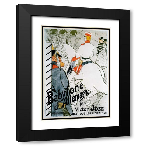 Babylone d’Allemagne Black Modern Wood Framed Art Print with Double Matting by Toulouse-Lautrec, Henri