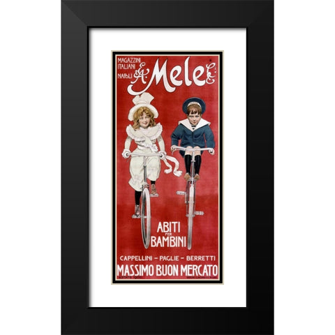 Mele and Ci / Abiti per Bambini Black Modern Wood Framed Art Print with Double Matting by Villa, Aleardo