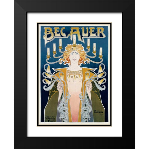 Bec Auer Black Modern Wood Framed Art Print with Double Matting by Livemont, Privat