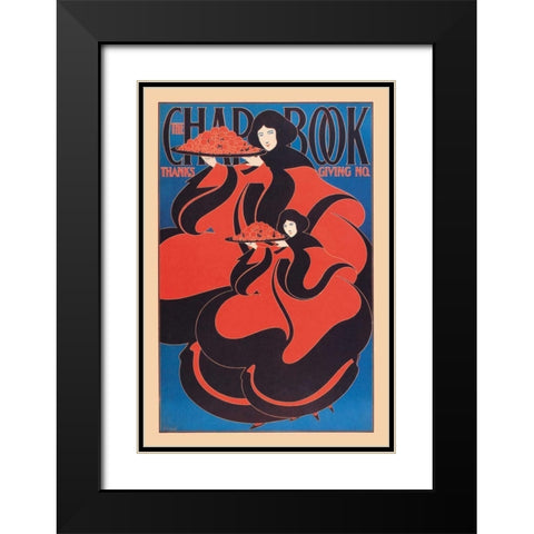 The Chap Book: Thanksgiving, 1895 Black Modern Wood Framed Art Print with Double Matting by Bradley, William H.