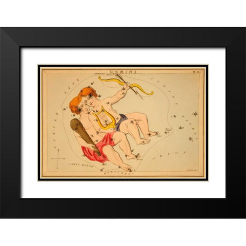 Gemini, 1825 Black Modern Wood Framed Art Print with Double Matting by Aspin, Jehoshaphat