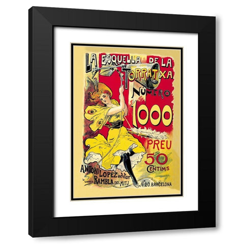 La Esquella de la Torratxa, 1898 Black Modern Wood Framed Art Print with Double Matting by Labarta, L.