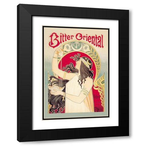 Bitter Oriental Black Modern Wood Framed Art Print with Double Matting by Livemont, Privat