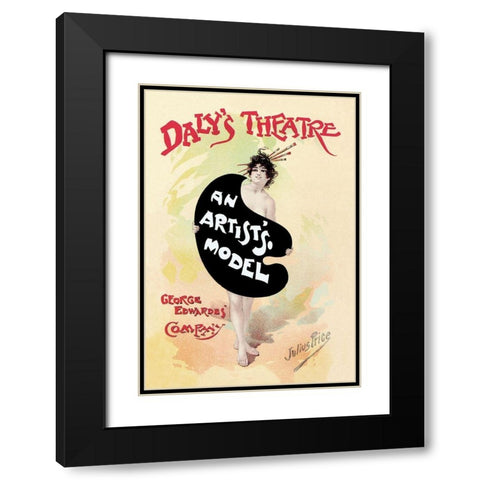 An Painters Model, 1895 Black Modern Wood Framed Art Print with Double Matting by Price, Julius Mendes