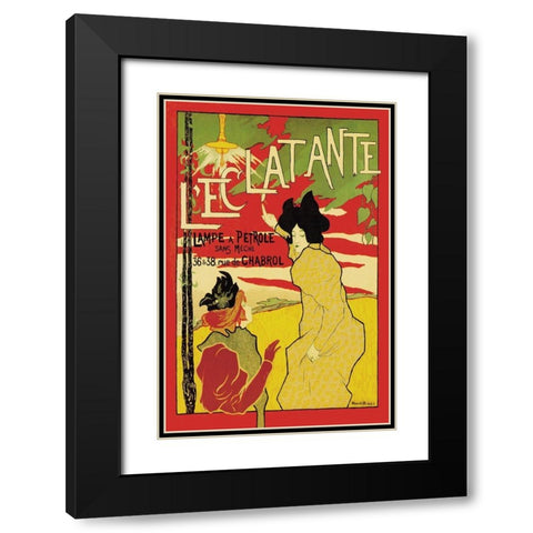 LEclatante - The Brilliant Lamp, 1895 Black Modern Wood Framed Art Print with Double Matting by Robbe, Manuel