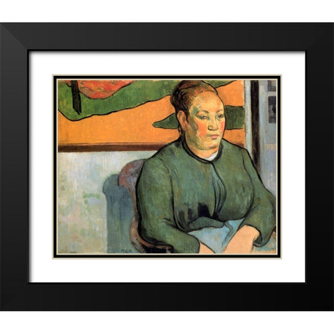 Madame Roulin Black Modern Wood Framed Art Print with Double Matting by Gauguin, Paul