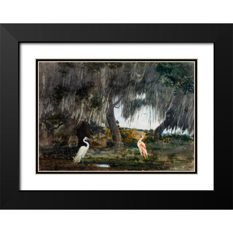 At Tampa Black Modern Wood Framed Art Print with Double Matting by Homer, Winslow