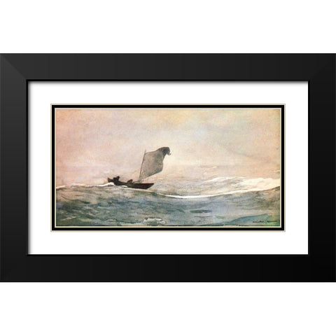 Blown Away Black Modern Wood Framed Art Print with Double Matting by Homer, Winslow