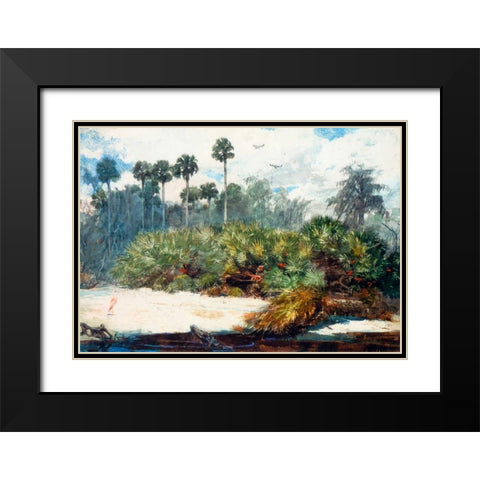 In A Florida Jungle Black Modern Wood Framed Art Print with Double Matting by Homer, Winslow