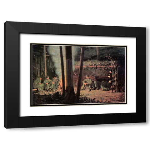 In Front Of Yorktown Black Modern Wood Framed Art Print with Double Matting by Homer, Winslow