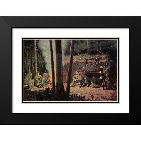 In Front Of Yorktown Black Modern Wood Framed Art Print with Double Matting by Homer, Winslow