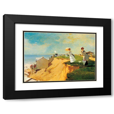 Long Branch New Jersey Black Modern Wood Framed Art Print with Double Matting by Homer, Winslow