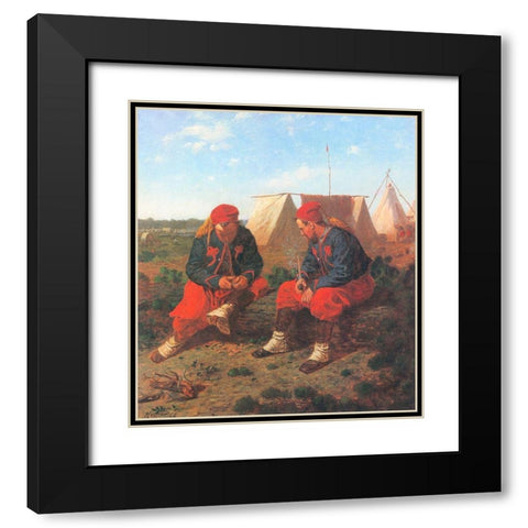 The Briarwood Pipe Black Modern Wood Framed Art Print with Double Matting by Homer, Winslow