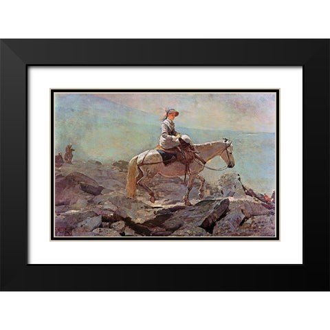 The Bridle Path White Mountains Black Modern Wood Framed Art Print with Double Matting by Homer, Winslow