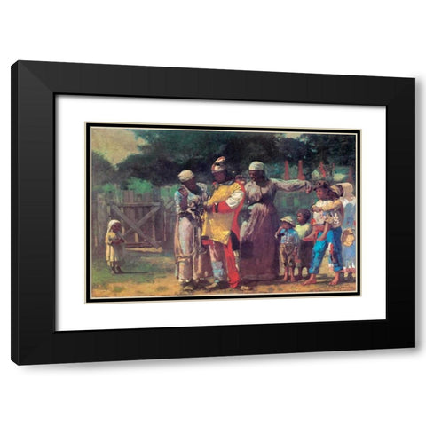 The Carnival Black Modern Wood Framed Art Print with Double Matting by Homer, Winslow